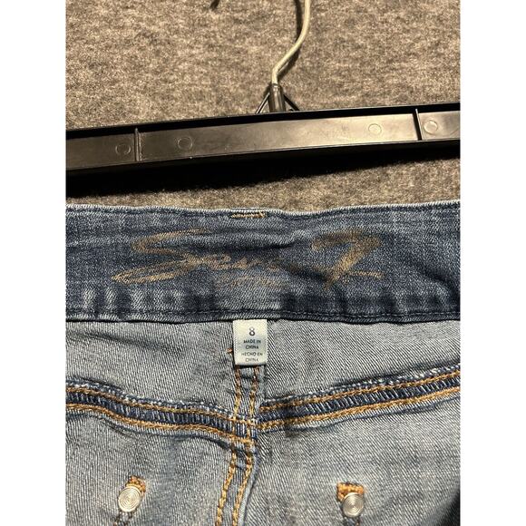 Seven7 Jeans Tummy-less High Rise Skinny Women’s Size 8 Med Blue 30x38 - Picture 6 of 8